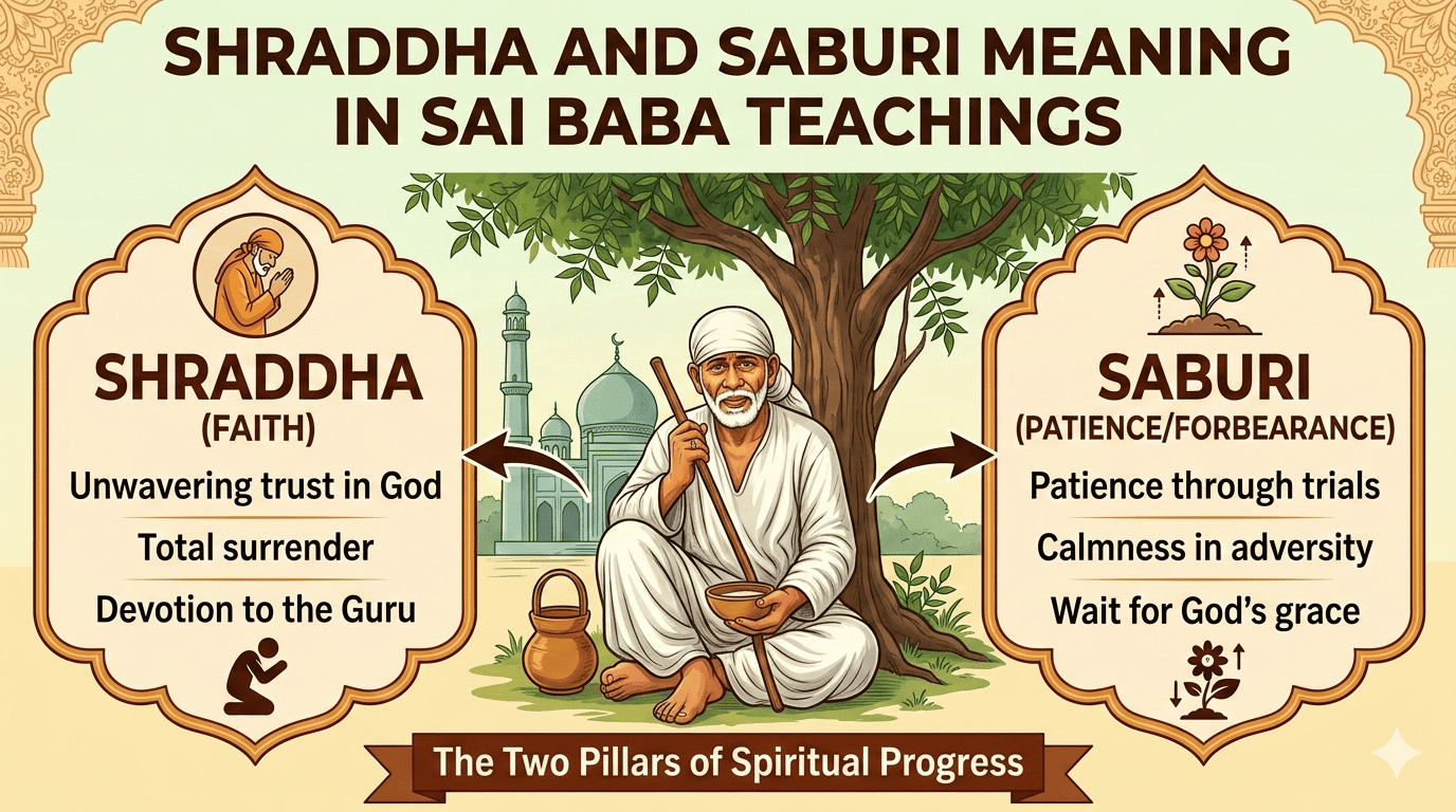Shraddha and saburi meaning sai baba teachings